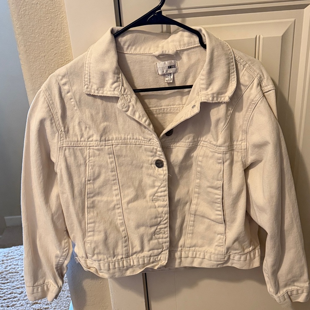 Amuse Society Cream Denim Jacket